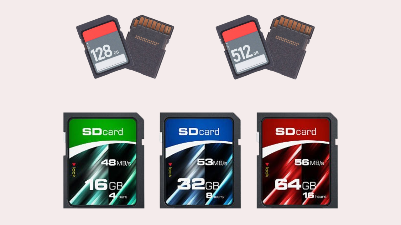 What are the different types of SD cards available?